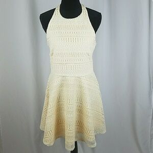 The Vanity Room women M cream Geo halter sleeveles